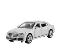 XIYUEYING 1 32 Per Benz S400L Suono Luce 6 Porte Aperte Tirare Indietro Lega Miniatura Auto Modello Simulazione Souvenir(Argento)