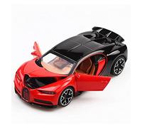 XIYUEYING 1/32 Per Bugatti Chiron Giocattolo In Metallo Pressofuso Suono Di Simulazione Elevato E Modello Di Auto Sportiva Leggera(Rosso)