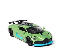 XIYUEYING 1/32 Per Bugatti Divo In Metallo Pressofuso Tirare Indietro Modello Di Auto Giocattolo Con Suono E Luce Di Simulazione(verde)