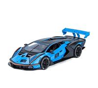 XIYUEYING 1:32 Per Lamborghini SCV12 Sports Car Modello in lega pressofusa per auto Suono e luce Pull Back Toy Car(Blu)