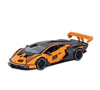 XIYUEYING 1:32 Per Lamborghini SCV12 Sports Car Modello in lega pressofusa per auto Suono e luce Pull Back Toy Car(Arancia)