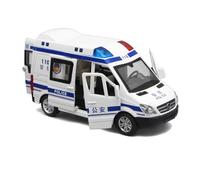 XIYUEYING 1:32 Per Mercedes-Benz ambulanza auto della polizia modellino in metallo modello di auto tirare indietro la luce del suono modello di auto(B)