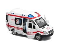 XIYUEYING 1:32 Per Mercedes-Benz ambulanza auto della polizia modellino in metallo modello di auto tirare indietro la luce del suono modello di auto(A)