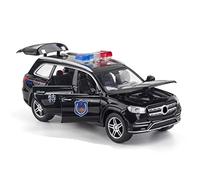 XIYUEYING 1 32 Per Mercedes-Benz GLS580 Auto Della Polizia Pressofusione In Lega Model Car Door Può Essere Aperto Toy(Nero)
