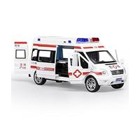 XIYUEYING 1/32 Per Polizia Ambulanza Vigili Del Fuoco Modello Di Auto In Metallo Pressofuso Simulazione Decorazioni Giocattolo(White)