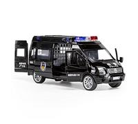 XIYUEYING 1/32 Per Polizia Ambulanza Vigili Del Fuoco Modello Di Auto In Metallo Pressofuso Simulazione Decorazioni Giocattolo(Nero)