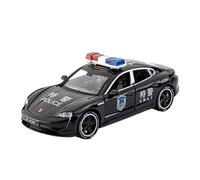 XIYUEYING 1:32 Per Porsche Taycan Auto della polizia Modello in metallo ad alta simulazione Car Sound Light Tirare indietro il modello di auto(B)