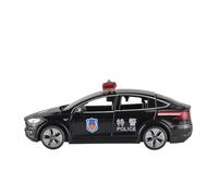 XIYUEYING 1:32 Per Tesla Model X Simulazione di auto della polizia Diecast in metallo Modello di auto Luce sonora Tirare indietro Modello di auto(A)