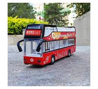 XIYUEYING Per Il Regalo Giocattolo Bambini Bus Bus Turistico Simulazione Modello Di Automobile Della Lega Dell'autobus Turistico A Due Piani(Taglia unica)