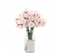 XIZHI 18 fiori artificiali a forma di ranuncolo, 30 cm e 54 teste di ranuncolo in finta seta, decorazioni per la casa, fai da te, matrimoni, colore: rosa