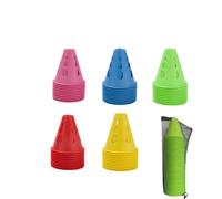 XIZHI Set di 50 coni multiuso da allenamento con borsa portaoggetti, in plastica, per pattinaggio su strada, per bambini, adulti, pattinaggio, pattinaggio a rotelle e allenamento sportivo, 7,6 cm