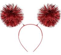 Xizhiwan foglia di stagno striscia di peluche Headband filo metallico moda Headband palla bouffant Hair ring cosplay accessori per capelli per donna ragazza festa di Natale compleanno