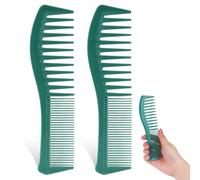 Xizhiwan pettine per capelli, 2pcs 7 pollici pettine da parrucchiere a due denti per gli uomini e le donne, pettine da parrucchiere professionale a denti larghi e sottili per tutti i capelli, barba e