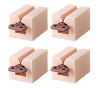 XIZONLIN 4 Pezzi Spremi Dentifricio Manuale Rotazione Dentifricio Dispenser Rolling Tube Spremiagrumi Dentifricio Plastica Dentifricio Porta per Bagno Cucina Cosmetici Tinture Crema Rosa