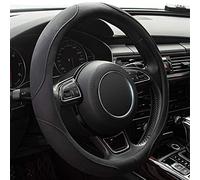 Xizopucy Coprivolante per auto, 36,5-38 cm, nero, universale, in pelle di microfibra, traspirante, antiscivolo, inodore, accessorio per volante per uomini e donne