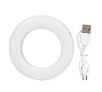 XJ - 19 Anello di luce portatile ricaricabile con 40 LED, luce di riempimento per selfie con 3 temperature di colore, luce da camera a clip per trucco, concerti live e telefonini