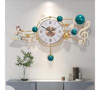 XJBWSDE Grande Orologio da Parete in Metallo - Moderna Opera d'Arte Decorativa silenziosa per la casa, L'Ufficio, Il Soggiorno e l'hotel