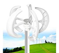 XJBWSDE Kit generatore Eolico da 12000 W per la casa - Mulino a Vento Verticale a 5 Pale con Controller, Soluzione energetica rinnovabile Ecologica da 12 V/24 V/48 V per Una Vita sostenibile