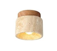 XJBWSDE Lampada da soffitto in travertino Giallo, Stile Vintage, Lampada da soffitto Semi-incassata per corridoio, Ingresso, Foyer, corridoio (Tronchi)