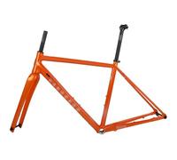 XJBWSDE Telaio per Bici da Strada 700C Gravel Bikes Telaio 44/47/50/53/56cm Telaio in Lega di Alluminio con Freno a Disco e Forcella in Fibra di Carbonio Telaio con Perno Passante 100/142mm