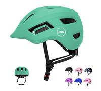 XJD Casco da bicicletta per bambini e ragazzi, casco regolabile per bambini 48-56 cm, casco da skateboard per ragazze e ragazzi 2-8 anni certificazione CE, casco da bici da (Verde, XS)