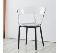 xjdagaoge Sedia Nordic Ins Candy, Sedia Minimalista in Plastica Trasparente Con Schienale, Impermeabile e Facile da Pulire, Adatta A Vari Ristoranti, Sale Studio, Luoghi di Svago(Clear)