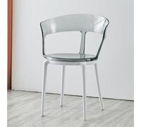 xjdagaoge Sedia Nordic Ins Candy, Sedia Minimalista in Plastica Trasparente Con Schienale, Impermeabile e Facile da Pulire, Adatta A Vari Ristoranti, Sale Studio, Luoghi di Svago(Gray*)