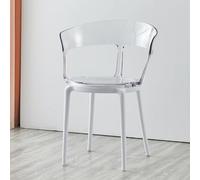 xjdagaoge Sedia Nordic Ins Candy, Sedia Minimalista in Plastica Trasparente Con Schienale, Impermeabile e Facile da Pulire, Adatta A Vari Ristoranti, Sale Studio, Luoghi di Svago(Clear*)