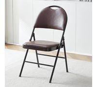 xjdagaoge Sedia Pieghevole Portatile, Sedia Portatile for Il Tempo Libero All'aperto, Nessuna Installazione Richiesta, Con Cuscino Spesso e Schienale Ergonomico(Brown)