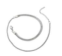 Xjdzineq Bracciale rigido permanente Element2 con 2 catene in acciaio a prova di suolo, gioielli per tutti i giorni per i compagni di famiglia, non ossidato