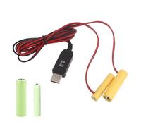 Xjdzineq Convertitore di alimentazione USB, eliminatori di batteria, 2 pezzi, 1,5 V LR3/AA LR6 batterie AA per telecomando, luci LED adattatore di alimentazione della batteria