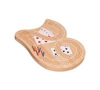 Xjdzineq Cribbage - Gioco da tavolo in legno con numeri digitali, carte strategiche per l'intrattenimento di famiglia e amici, in legno