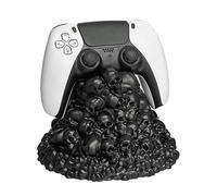 Xjdzineq Espositore a forma di teschio per dispositivi multipli per controller cuffie telefoni nessuno materiali in gomma tossica salvaspazio organizzatori desktop a tema teschio organizzatori