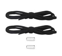 Xjdzineq Lacci per scarpe pigri in nylon ad alta elasticità con alette in metallo per vari tipi di scarpe da ginnastica stringhe per uso quotidiano lacci slip on, Nero , Taglia unica