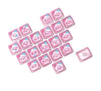 Xjdzineq MAO - Set di 21 copritasti trasparenti a forma di gatto e cuore, per tastiere meccaniche, materiali luminosi attraverso il design, sagome di gatti