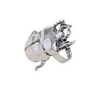 Xjdzineq Multipuprose a forma di cicala anelli in lega robusta design comodo accessorio per occasioni speciali gioielli Cicala, Silver, come descritto, come descritto