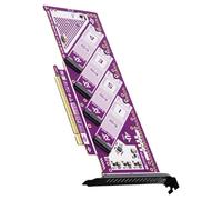 Xjdzineq Scheda adattatore PCIe 5.0 a 4 porte 32GT/s larghezza di banda multipla piattaforma avanzata dissipazione del calore