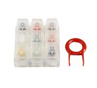 Xjdzineq Tester a 9 interruttori con copritasti multicolore e base trasparente per gli appassionati di tastiere meccaniche e interruttori