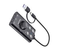 Xjdzineq USB 7.1 Canale Scheda Audio Esterna Alta Fidelities Modulazione Vocale per Live Streaming Professionale Portatile Scheda Audio Esterna