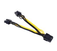XJEDFTOZD EPS CPU 8Pin a 2 porte PCIe 8Pin Dual PCI-E 6 + 2Pin Y Splitter Minatore GPU Cavo di alimentazione della scheda grafica 18AWG 20CM