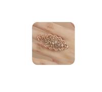 XJEIVJIC Anello a forma a forma di lunghezza multi -colore Rhinestone Domina in stile indiano Ring Anello vintage anello di rinestone chic Rhinestone Ring per matrimoni Brides