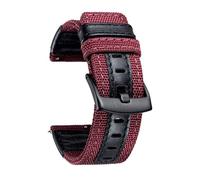 XJEIVJIC Bracciale di orologi in tela classica con bracciale orologio da riserva ibrido in pelle con fibbia nera 18/20/22 mm