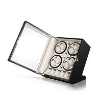 XJEIVJIC Caspetta per orologi del lampadario scatola rullo di orologi rotanti con cuscini in pelle Custodia di stocca