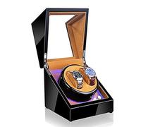 XJEIVJIC Chandelier Watch Winder Automatic Single Watch Winder Box Illumination Wooden Storage Case with Quiet Motor 5 Rotation Modes Chandelier