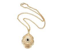 XJEIVJIC Collana Colore Marocco La collana a sospensione lunga per donne fiore di caftano gioielli etnici di nozze etnici all'ingrosso, casa di collana