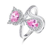 XJEIVJIC Forma del gatto Anello zirconico cubico elegante intarsiato con strass per il banchetto per feste di nozze ad anello da donna