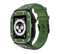 XJEIVJIC Kit de modification Band Case 44 mm 45 mm 42 mm iWatch Series 7 6 5 4 SE Bracelet de montre en silicone + en acier inoxydable