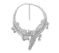 XJEIVJIC Necklace Women Women Catena di maglione Long Trendy Trendy Grande Crocodile Crocodile Collana per donna Nuovo grande coccodrillo nelle collane con pendanti di carrello Regalo Femmle