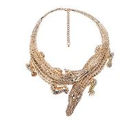 XJEIVJIC Necklace Women Women Catena di maglione Long Trendy Trendy Grande Crocodile Crocodile Collana per donna Nuovo grande coccodrillo nelle collane con pendanti di carrello Regalo Femmle