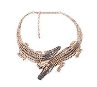 XJEIVJIC Necklace Women Women Catena di maglione Long Trendy Trendy Grande Crocodile Crocodile Collana per donna Nuovo grande coccodrillo nelle collane con pendanti di carrello Regalo Femmle